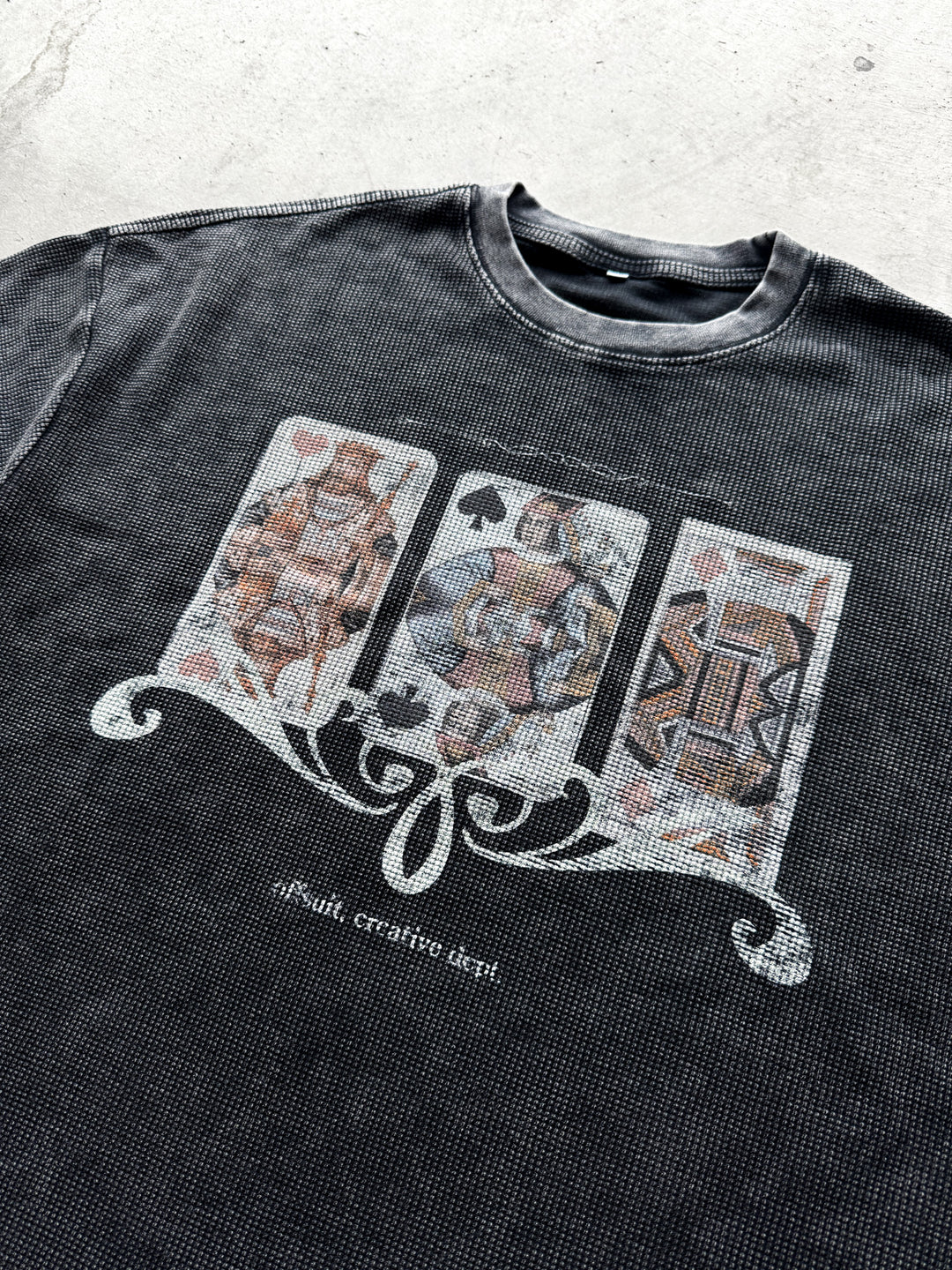 FACE CARD WAFFLE TEE